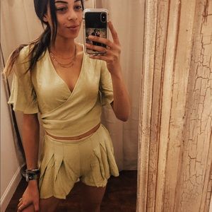 Lime green two piece set